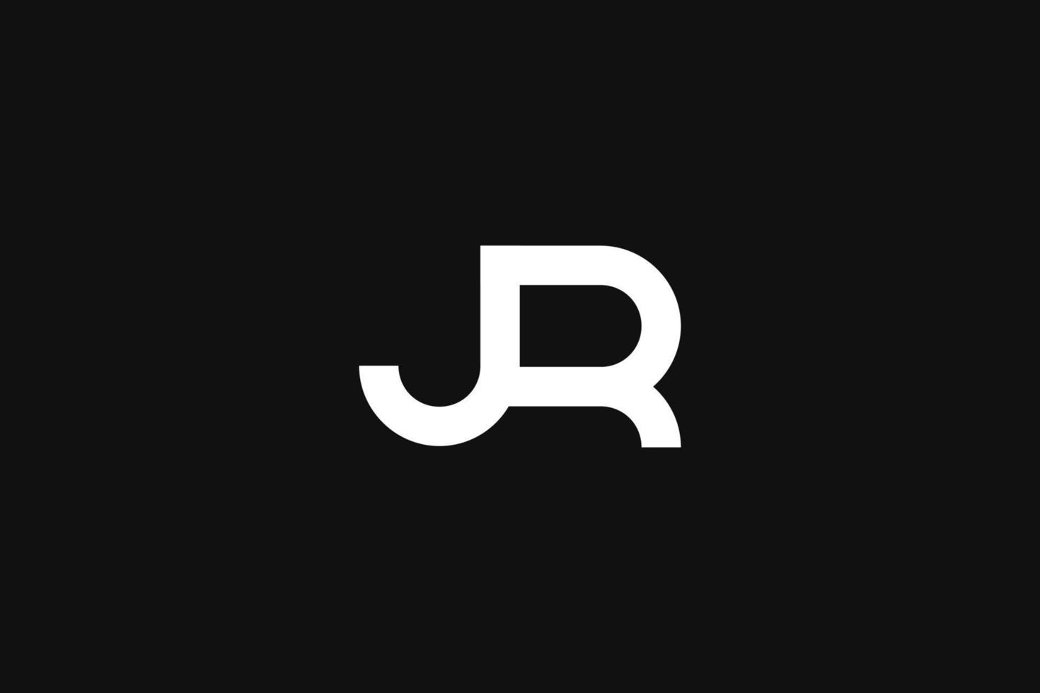 eerste jr logo monogram ontwerp vector