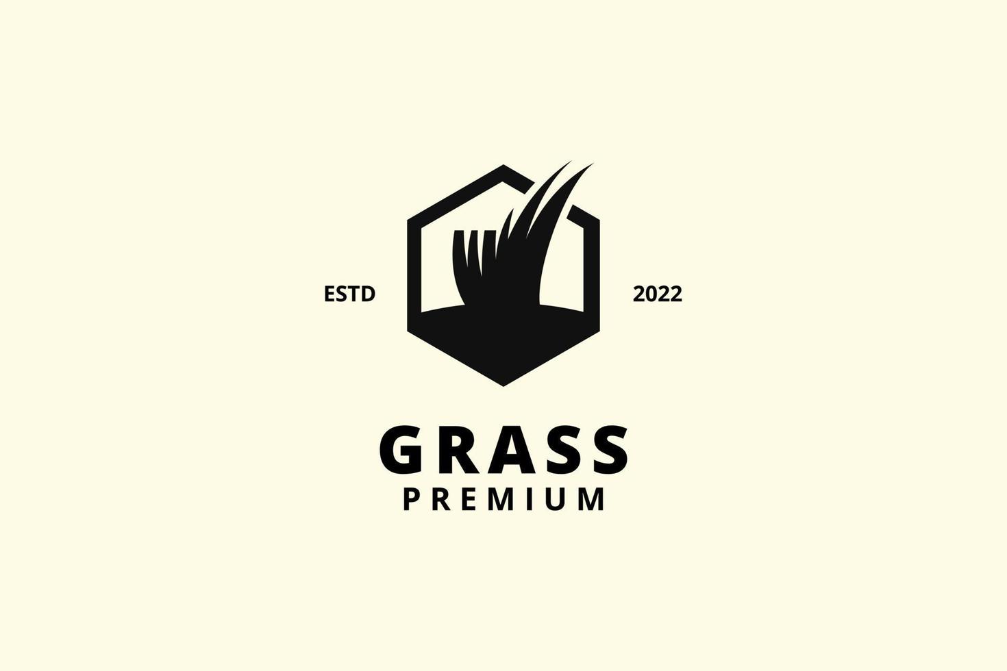 gras logo ontwerp vector