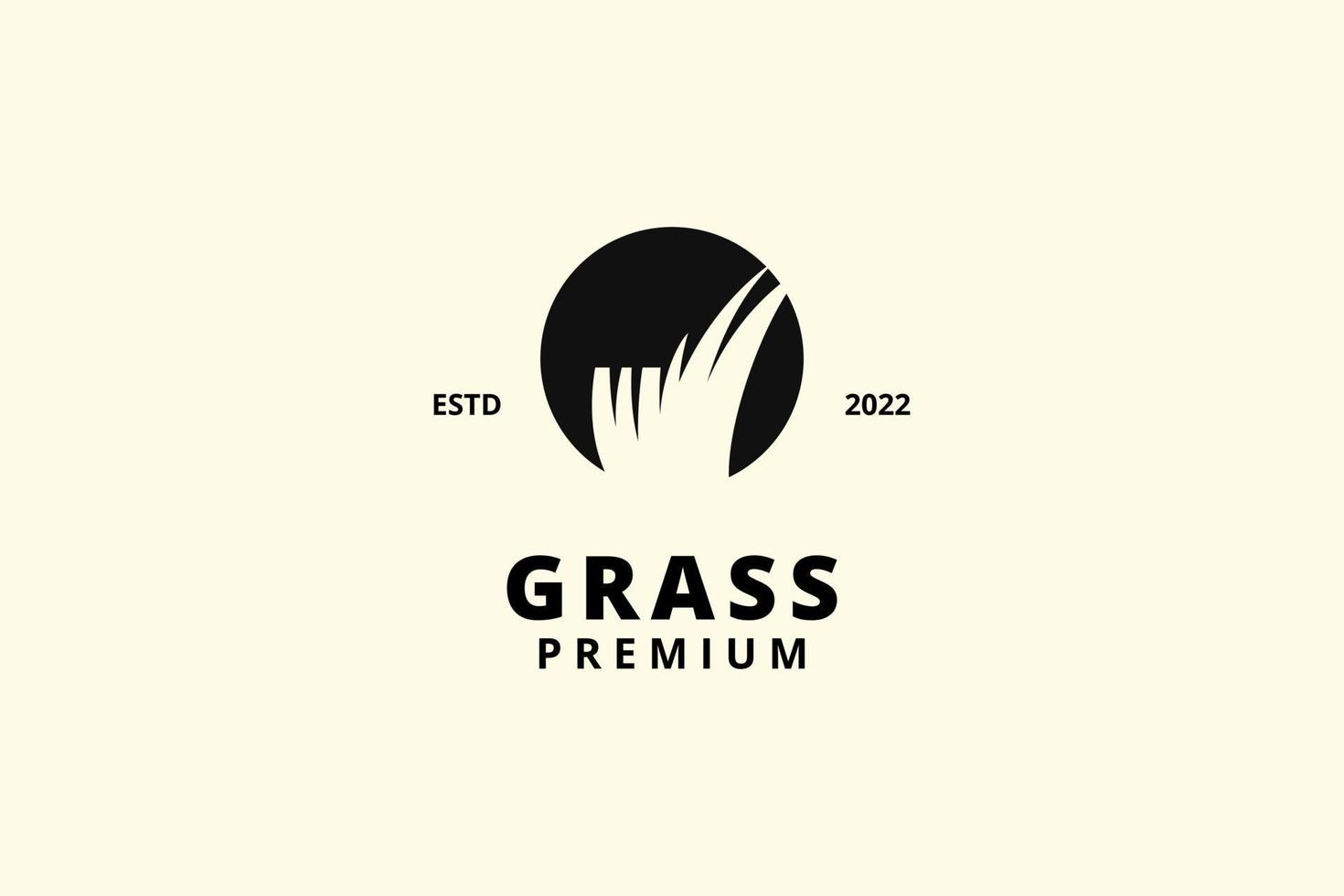 gras logo ontwerp vector