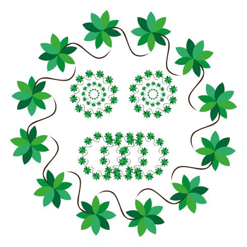 Cirkel bloem ontwerpsjabloon vector