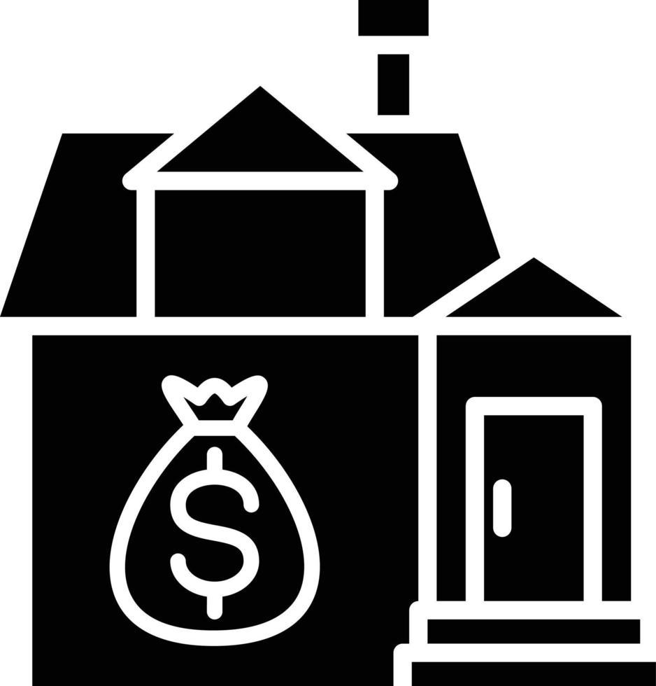 huis betaling pictogramstijl vector