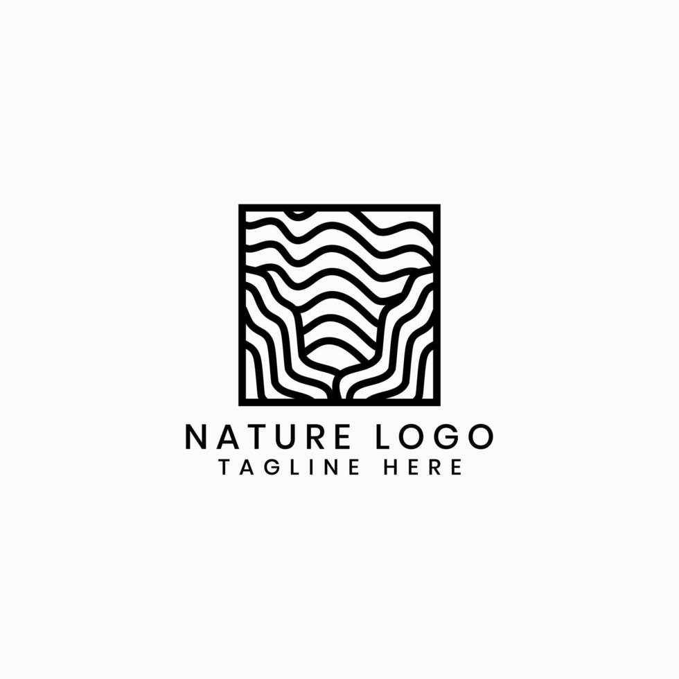 tropische plant logo ontwerp vector