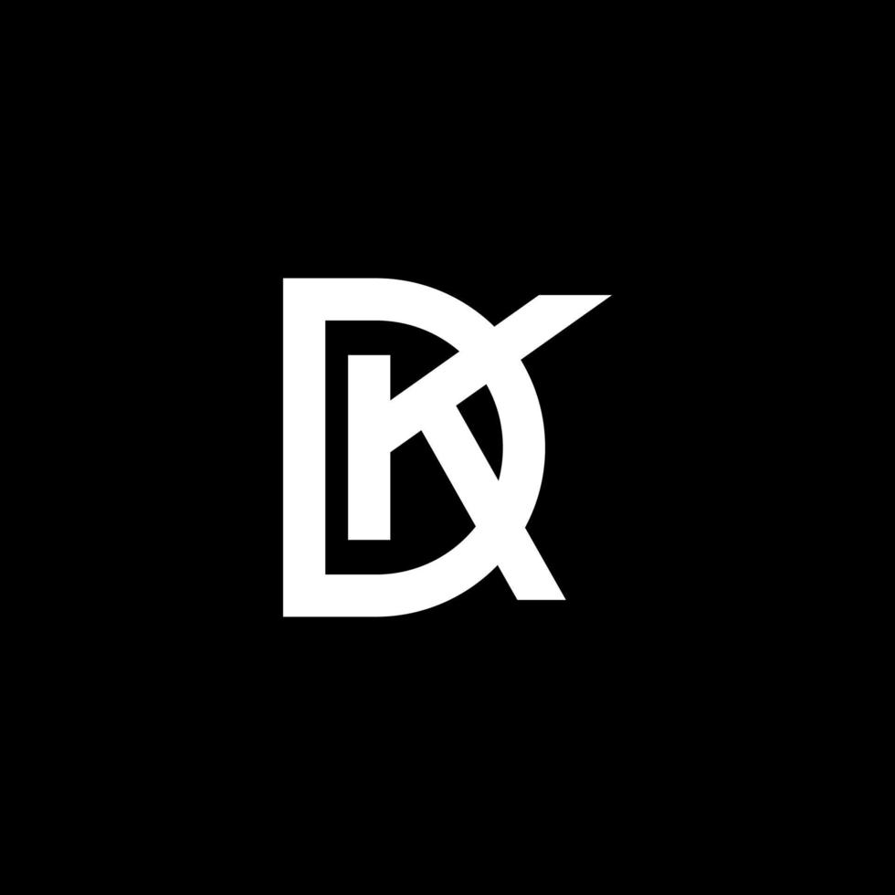dk brief logo ontwerp vector