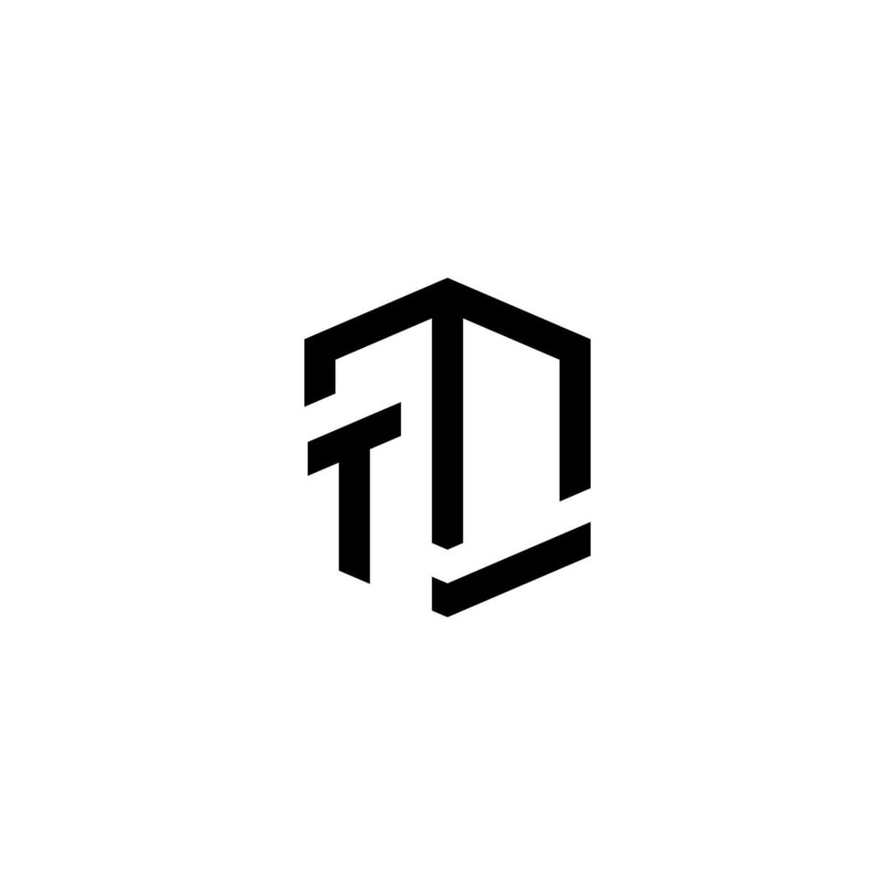 tm beginletter logo ontwerp vector