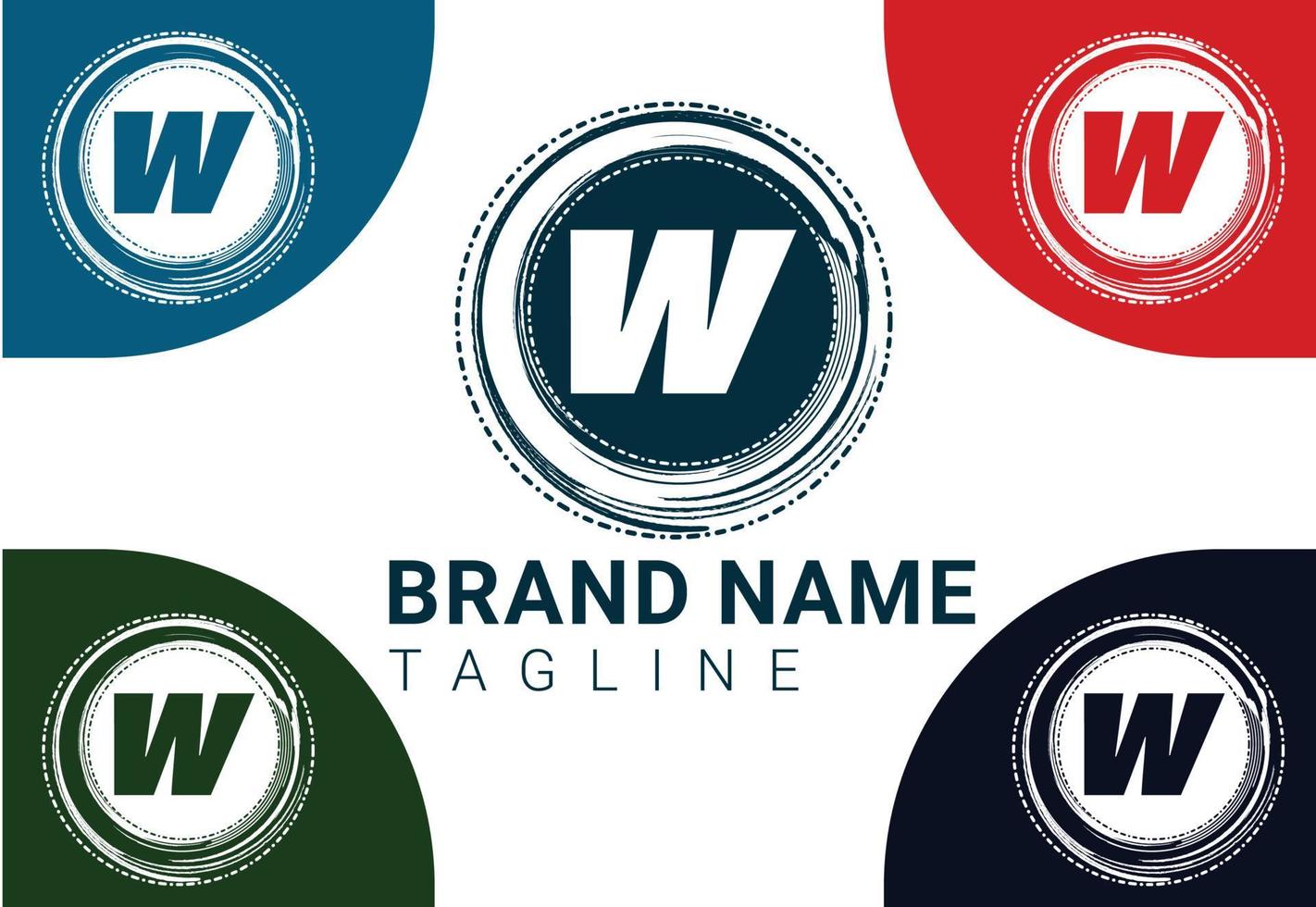 w brief nieuw logo en pictogramontwerp vector