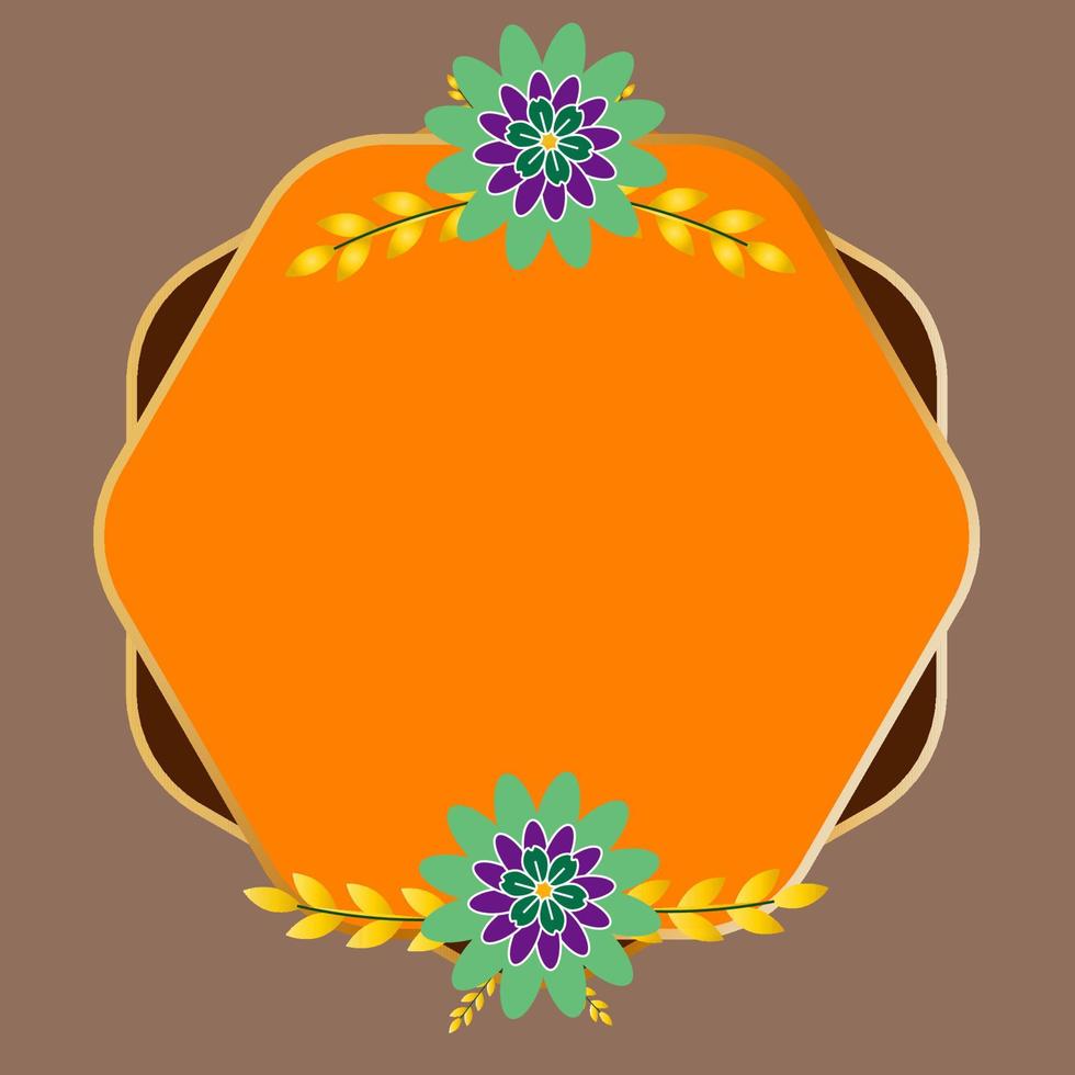 gekleurde bloemen frame vector