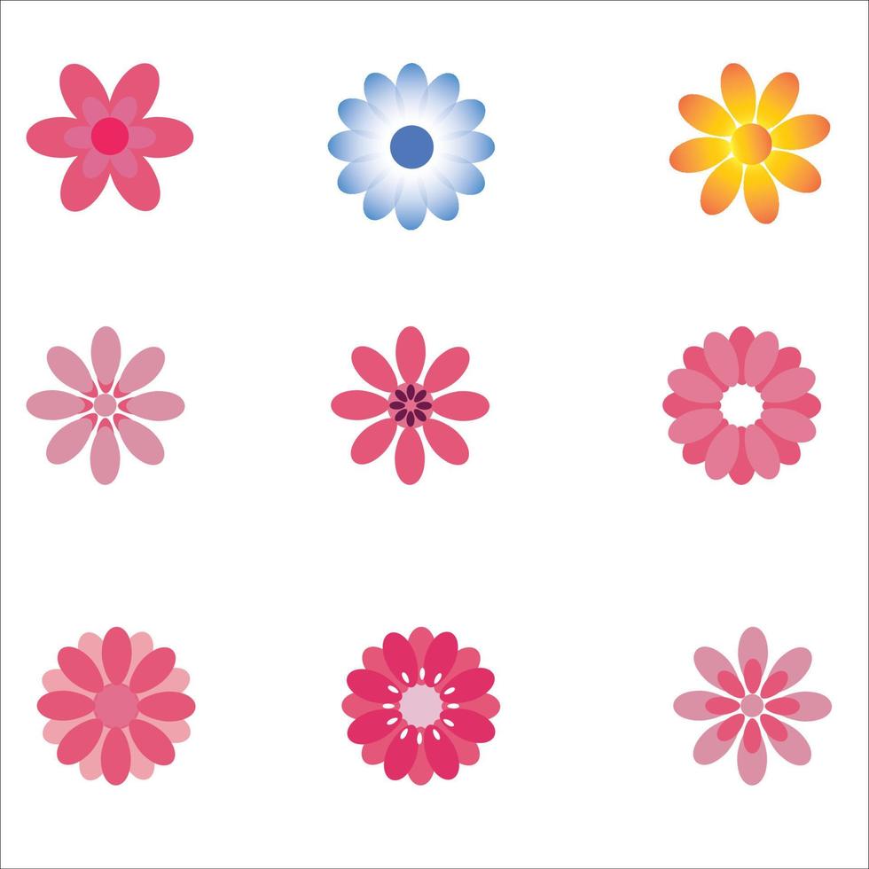 gekleurde bloemen pack vector