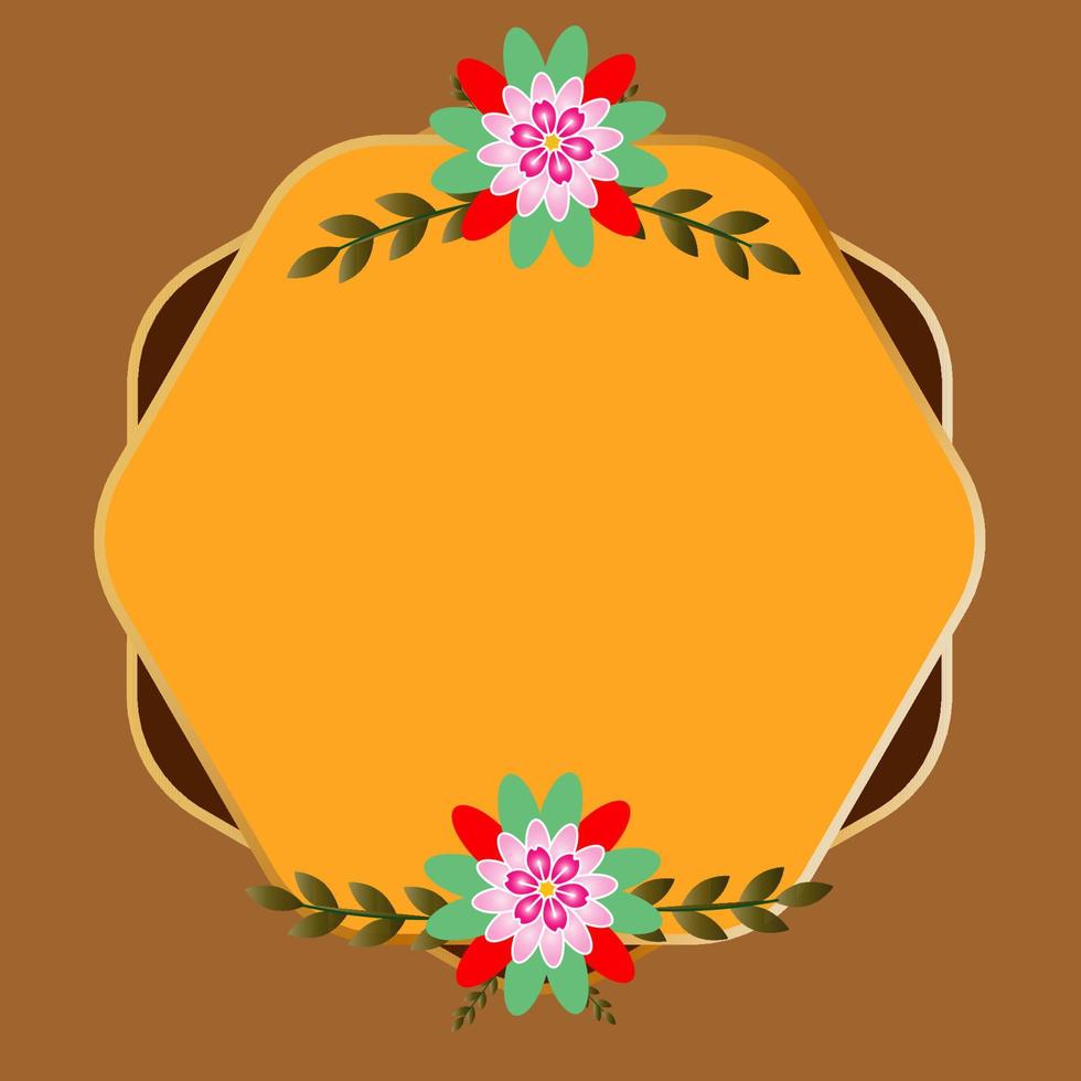 gekleurde bloemen frame vector