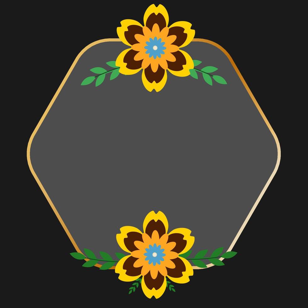 gekleurde bloemen frame vector