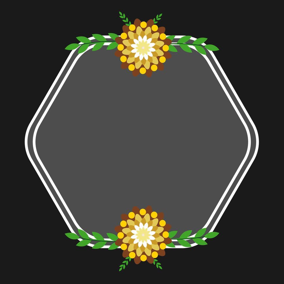 gekleurde bloemen frame vector