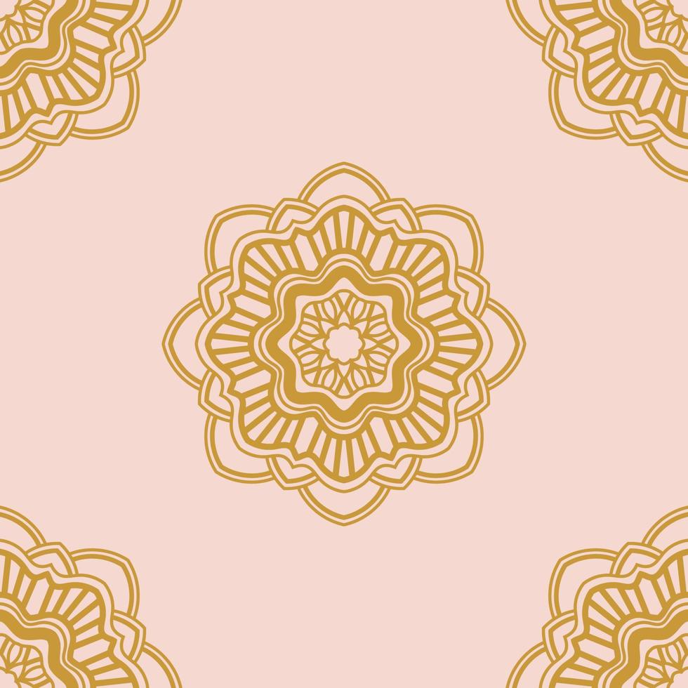 fantasie naadloos patroon met decoratieve mandala. abstracte ronde doodle bloem achtergrond. bloemen geometrische cirkel. vector