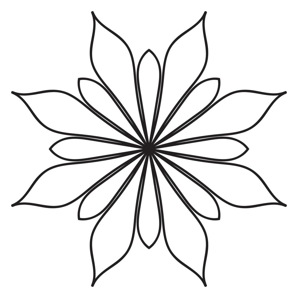 schattige mandala. sier ronde doodle bloem geïsoleerd op een witte achtergrond. geometrische decoratieve sieraad in etnische oosterse stijl. vector