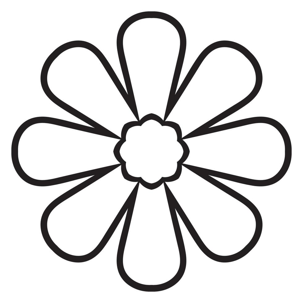 schattige mandala. sier ronde doodle bloem geïsoleerd op een witte achtergrond. geometrische decoratieve sieraad in etnische oosterse stijl. vector