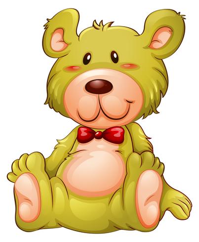 Een gele teddybeer vector