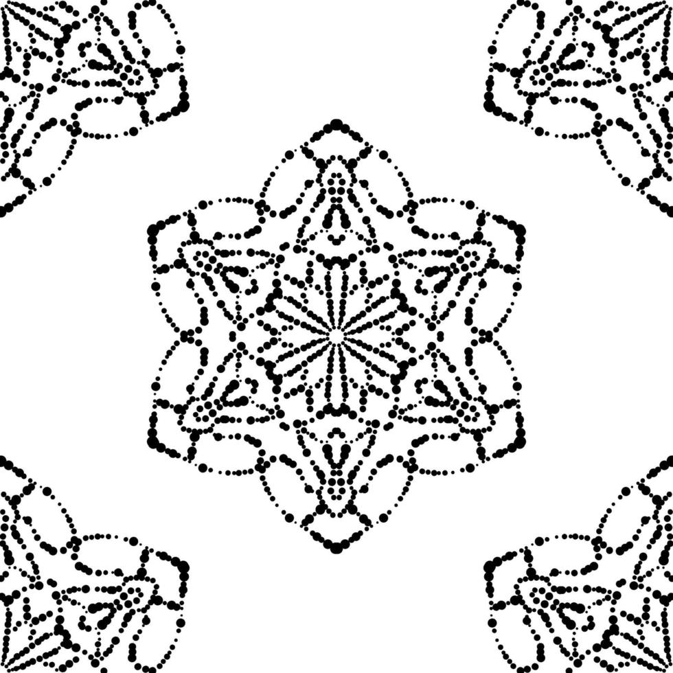 fantasie naadloos patroon met decoratieve mandala. abstracte ronde doodle bloem achtergrond. bloemen geometrische cirkel. vector