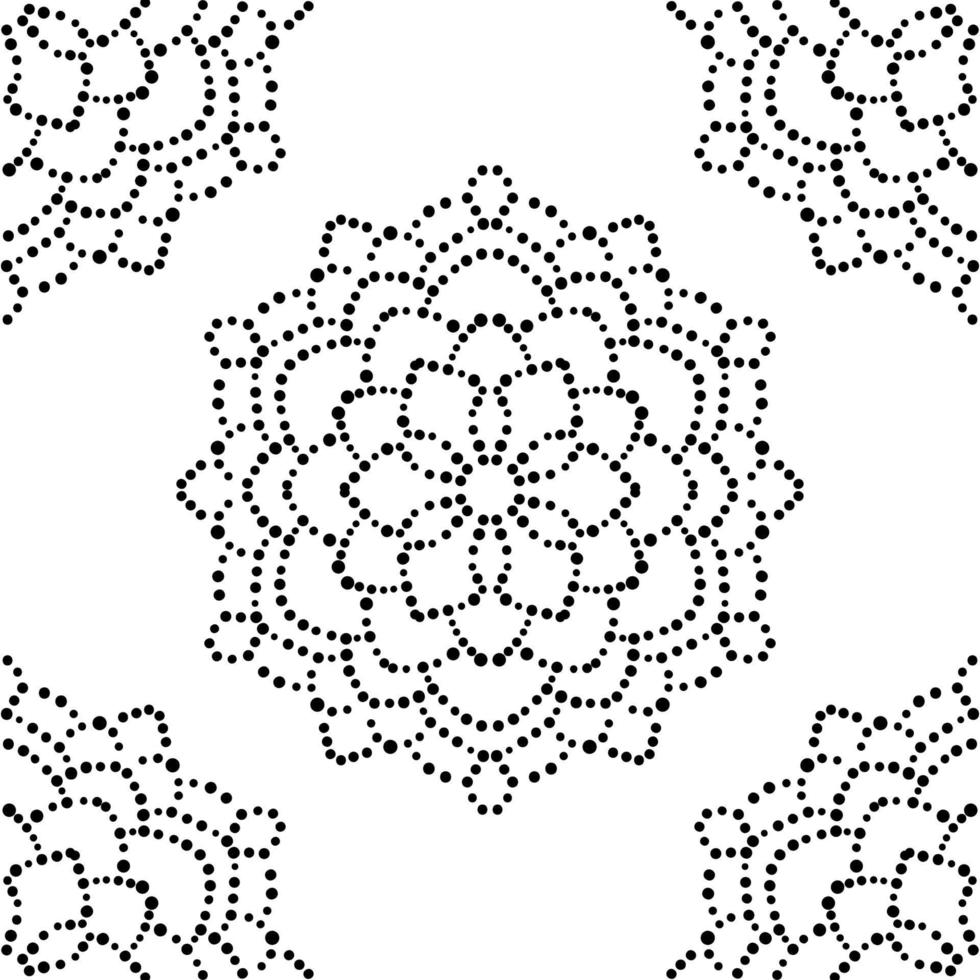 fantasie naadloos patroon met decoratieve mandala. abstracte ronde doodle bloem achtergrond. bloemen geometrische cirkel. vector