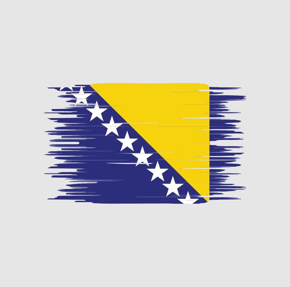 bosnië herzegovina vlag penseelstreek. nationale vlag vector