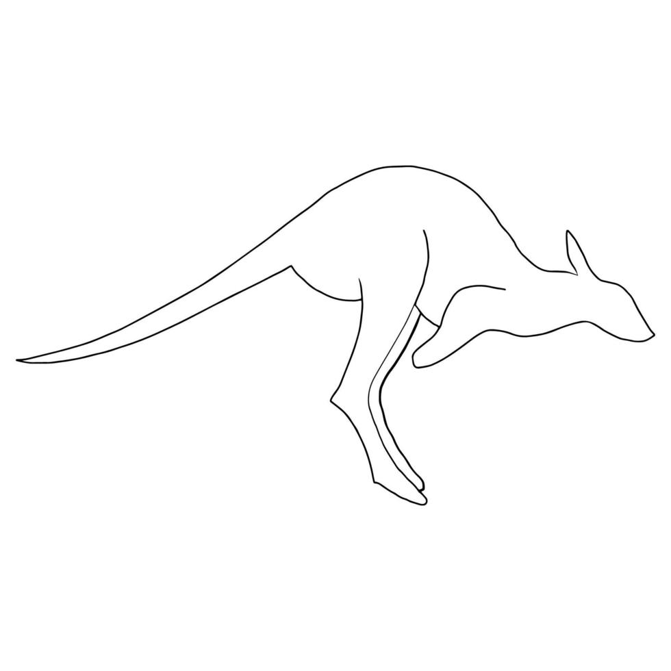 silhouet van een Australische kangoeroe vector