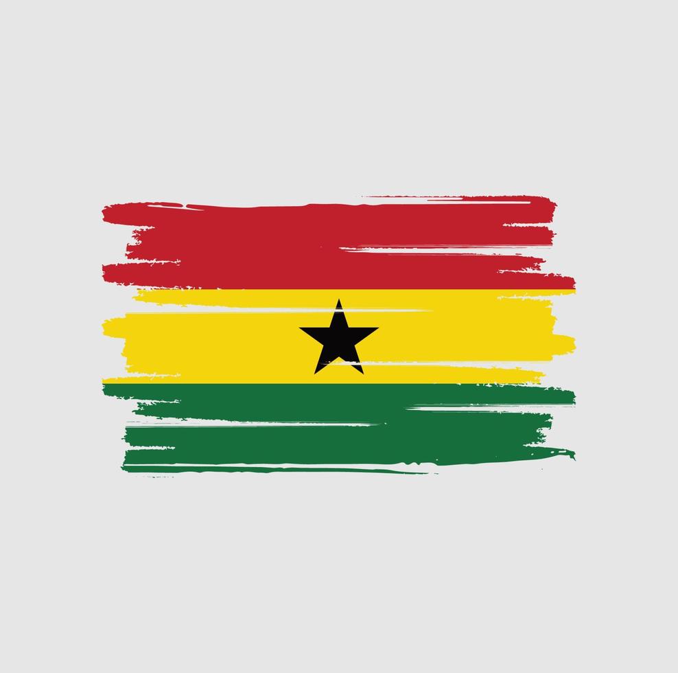 ghana vlag penseelstreken vector