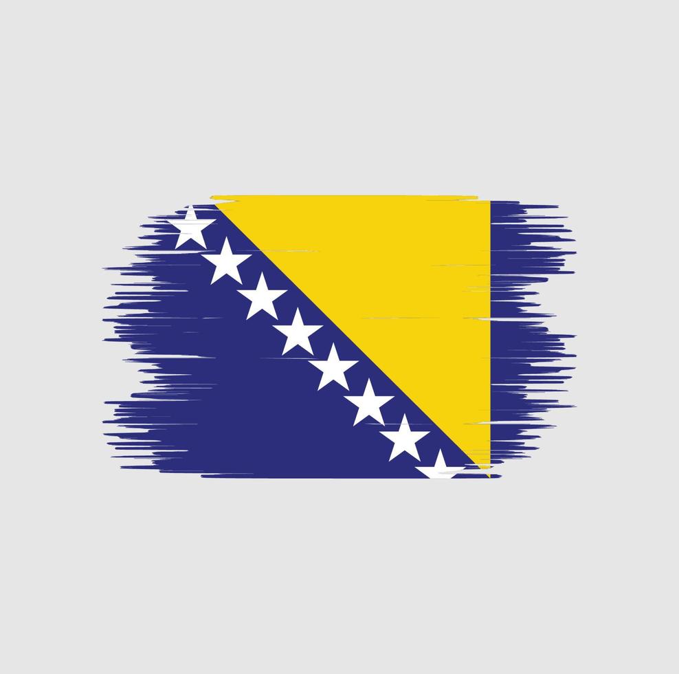 bosnië herzegovina vlag penseelstreek. nationale vlag vector