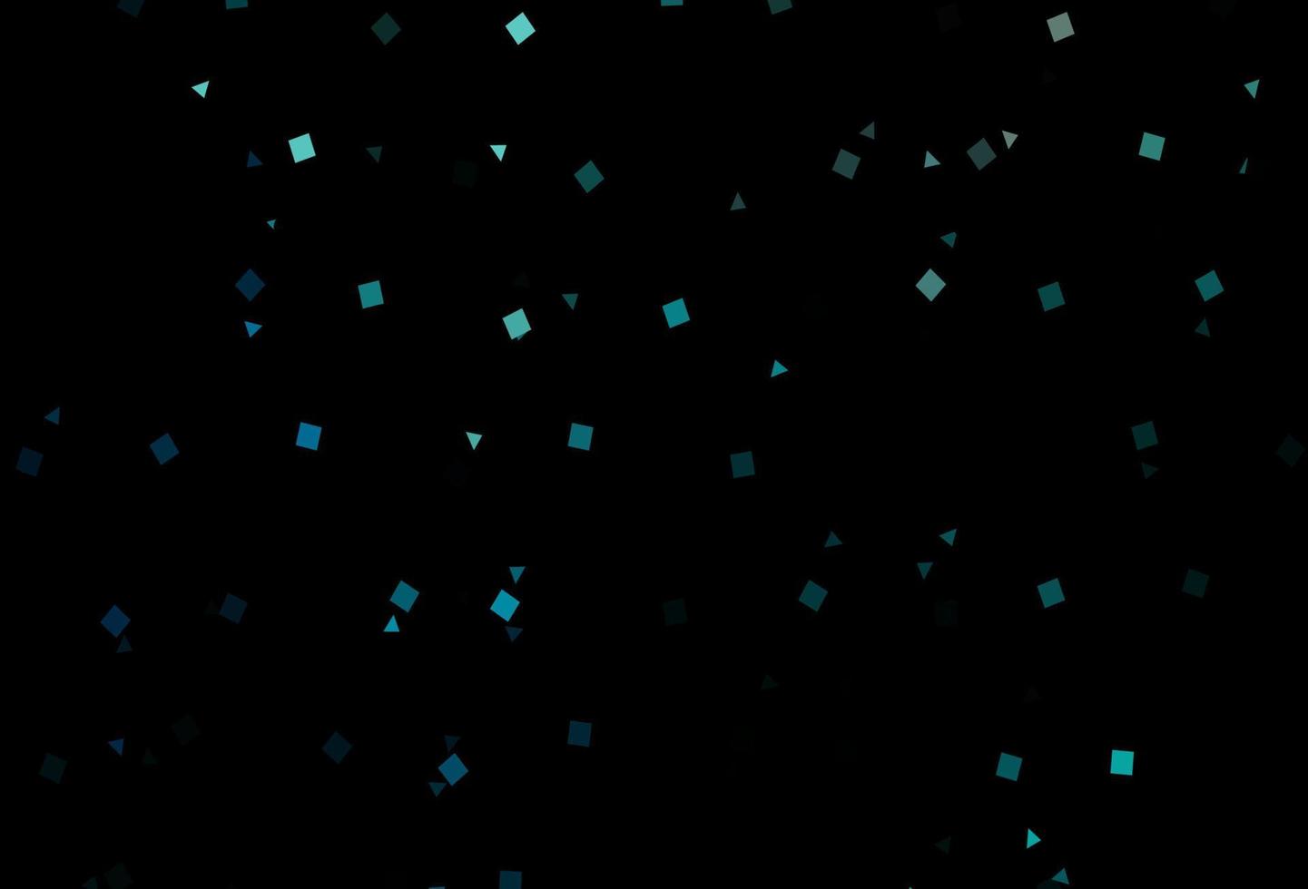 donkerblauwe vectorsjabloon met kristallen, cirkels, vierkanten. vector