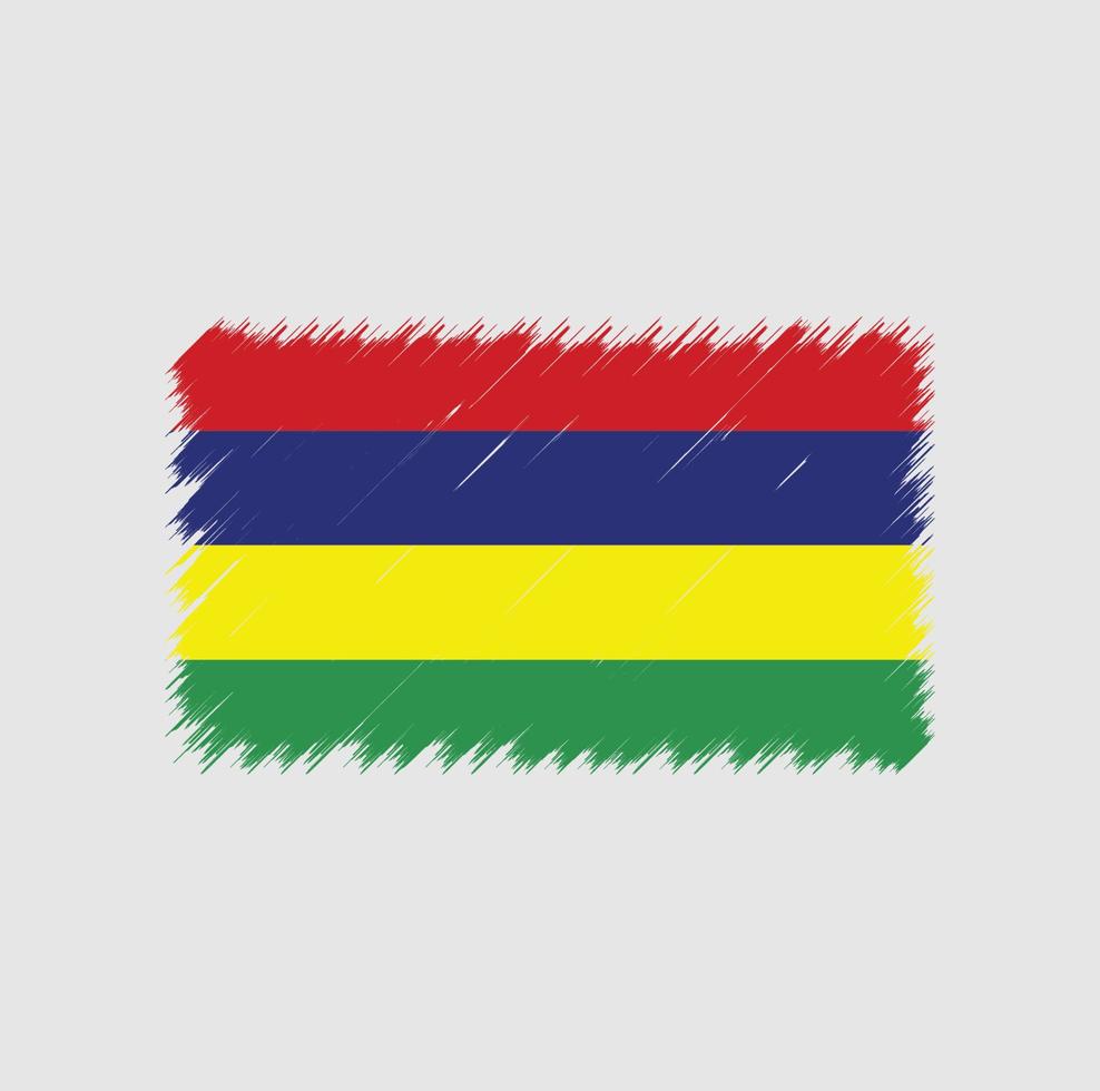 Mauritius vlag penseelstreek. nationale vlag vector