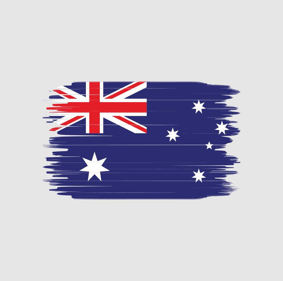 Australische vlag penseelstreek. nationale vlag vector