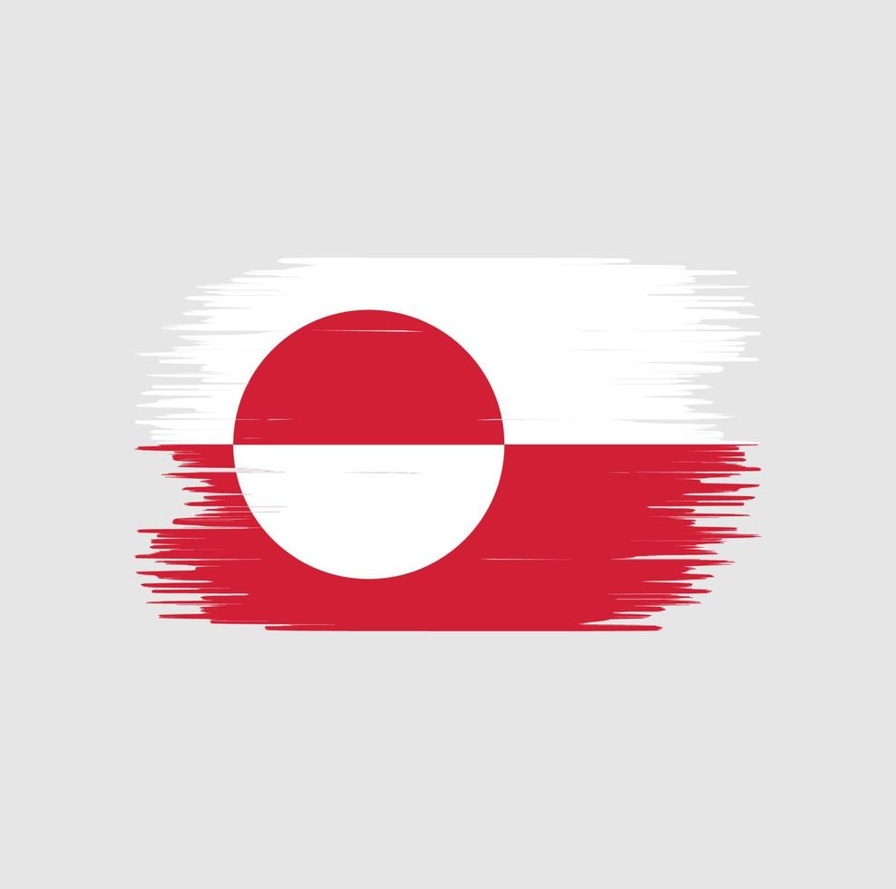 groenland vlag penseelstreek. nationale vlag vector