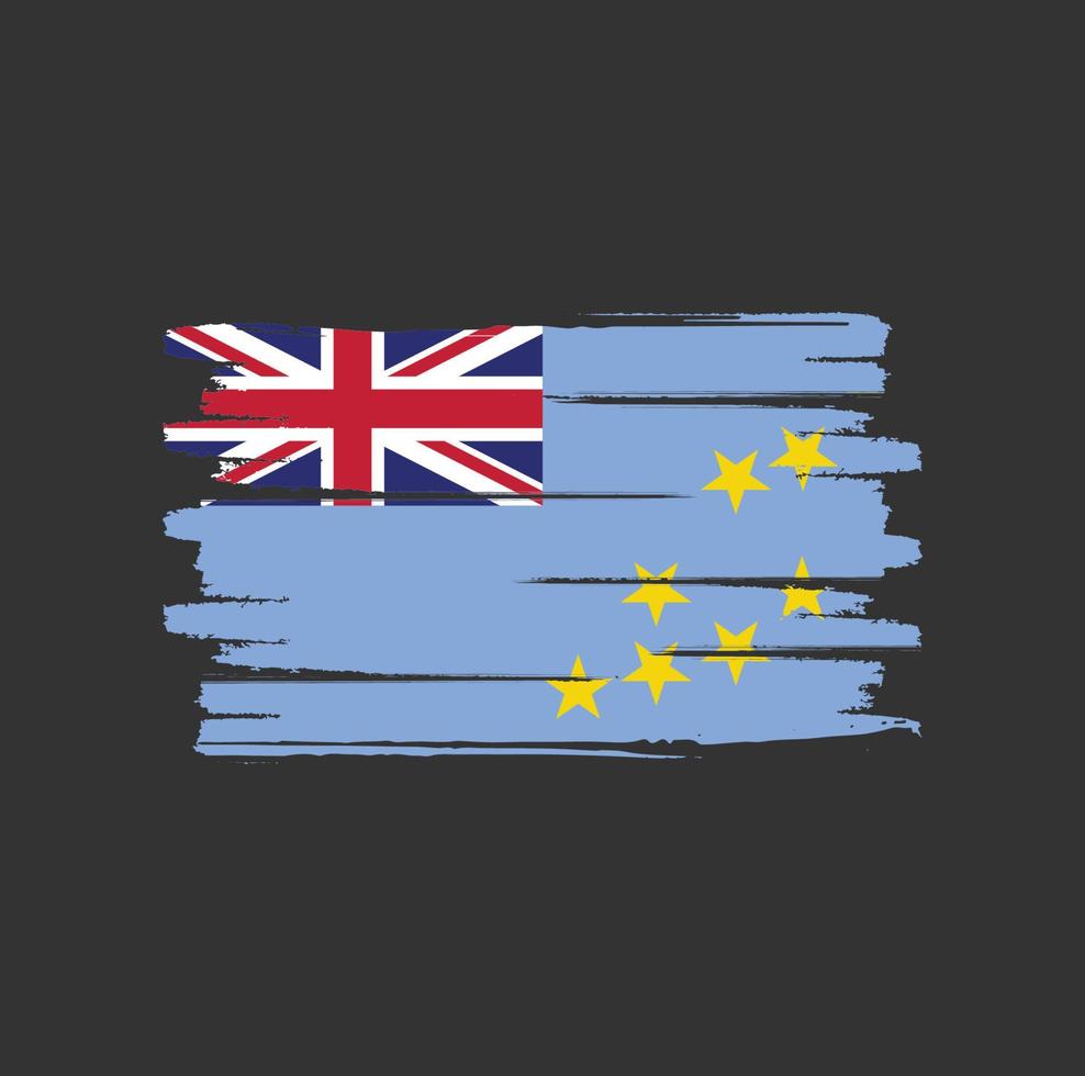 tuvalu vlag penseelstreken vector