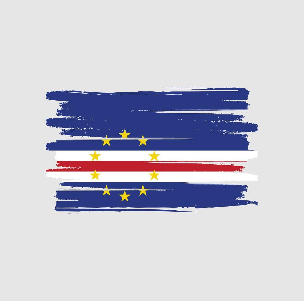 kaapverdische vlag penseelstreken vector