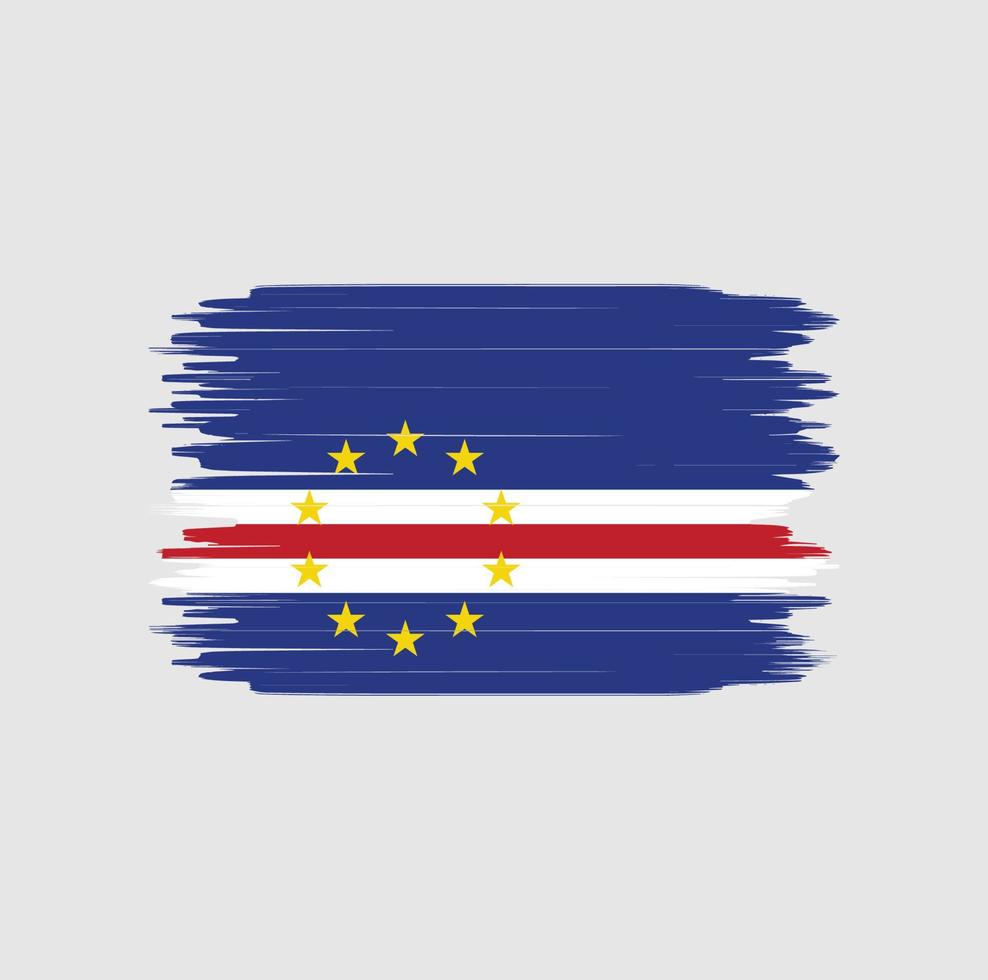 Kaapverdische vlag penseelstreek. nationale vlag vector