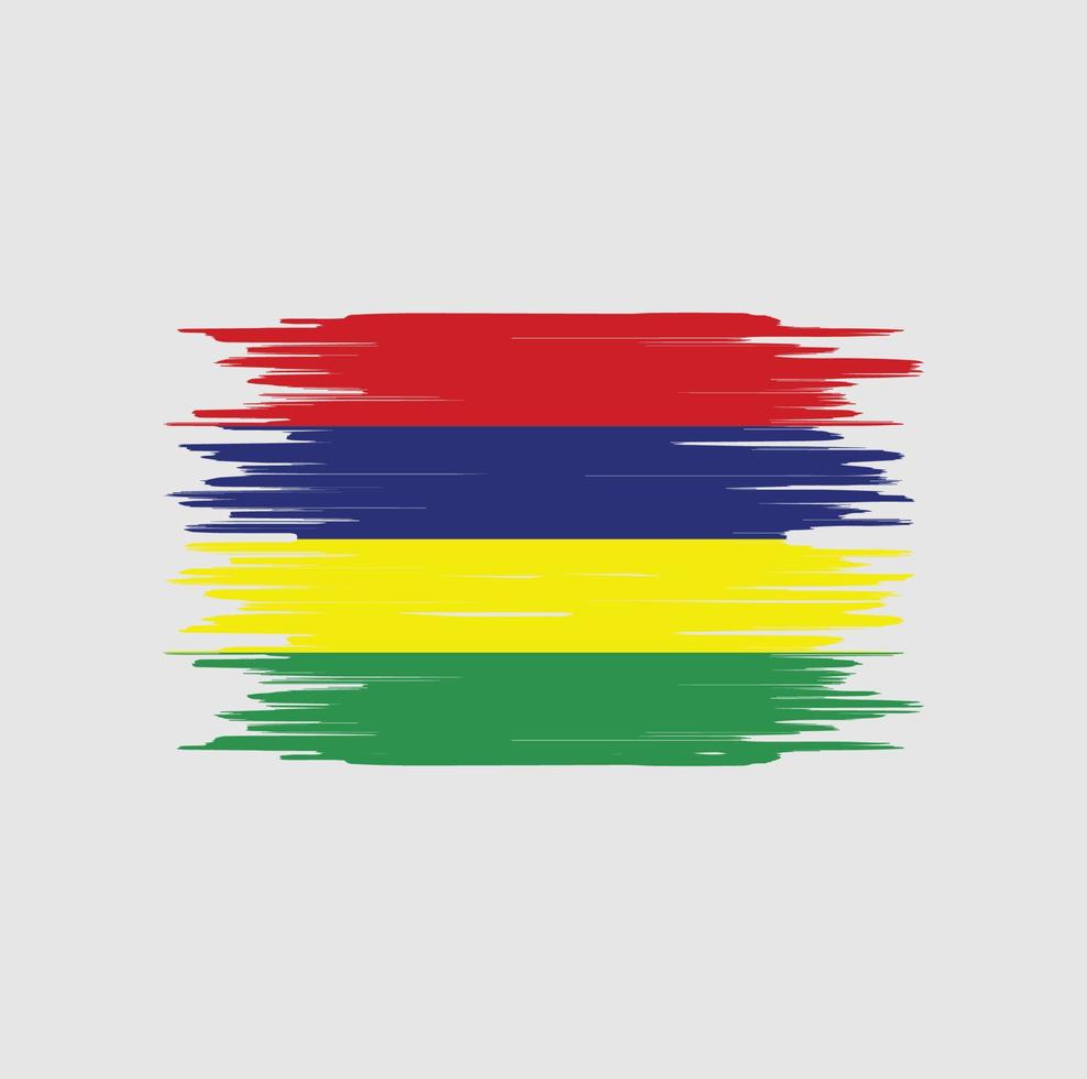 Mauritius vlag penseelstreek. nationale vlag vector