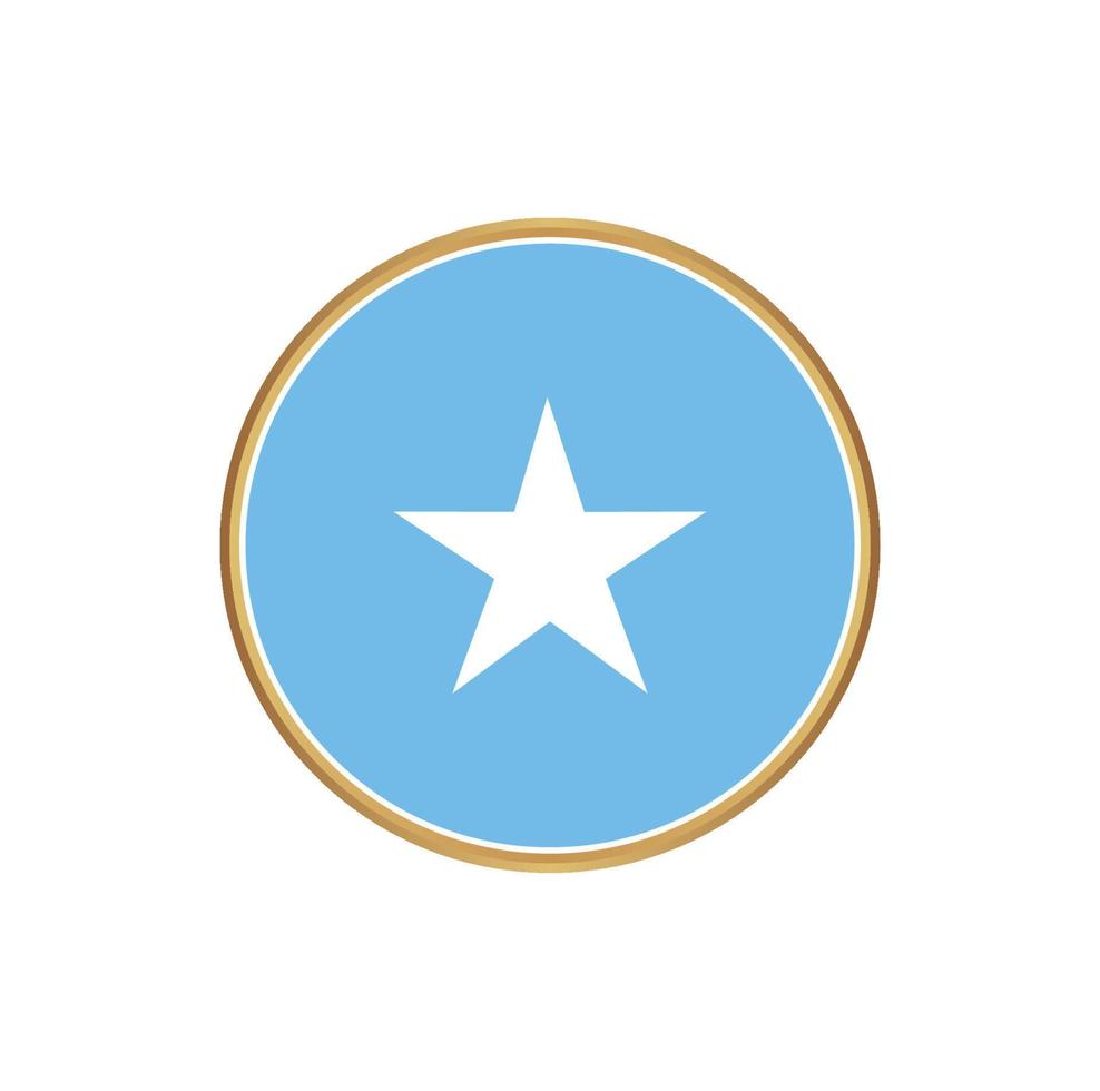 vlag van somalië met gouden frame vector