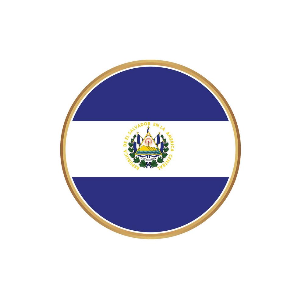 el salvador vlag met gouden frame vector