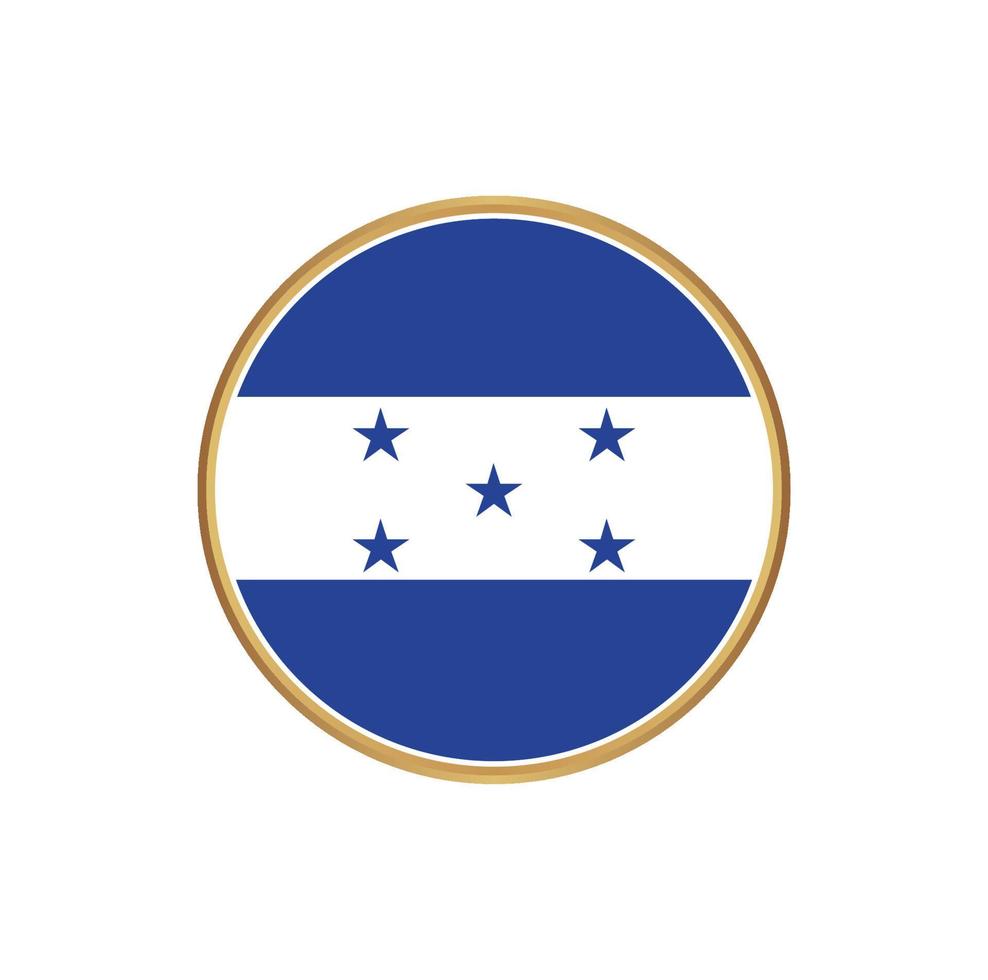 vlag van honduras met gouden frame vector