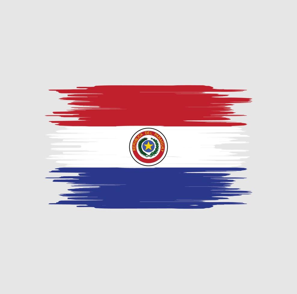 paraguay vlag penseelstreek. nationale vlag vector