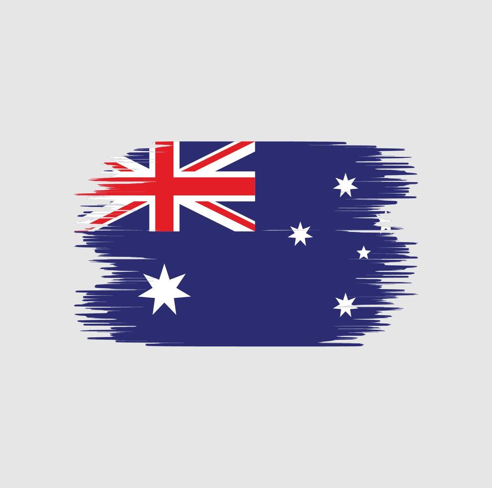 Australische vlag penseelstreek. nationale vlag vector