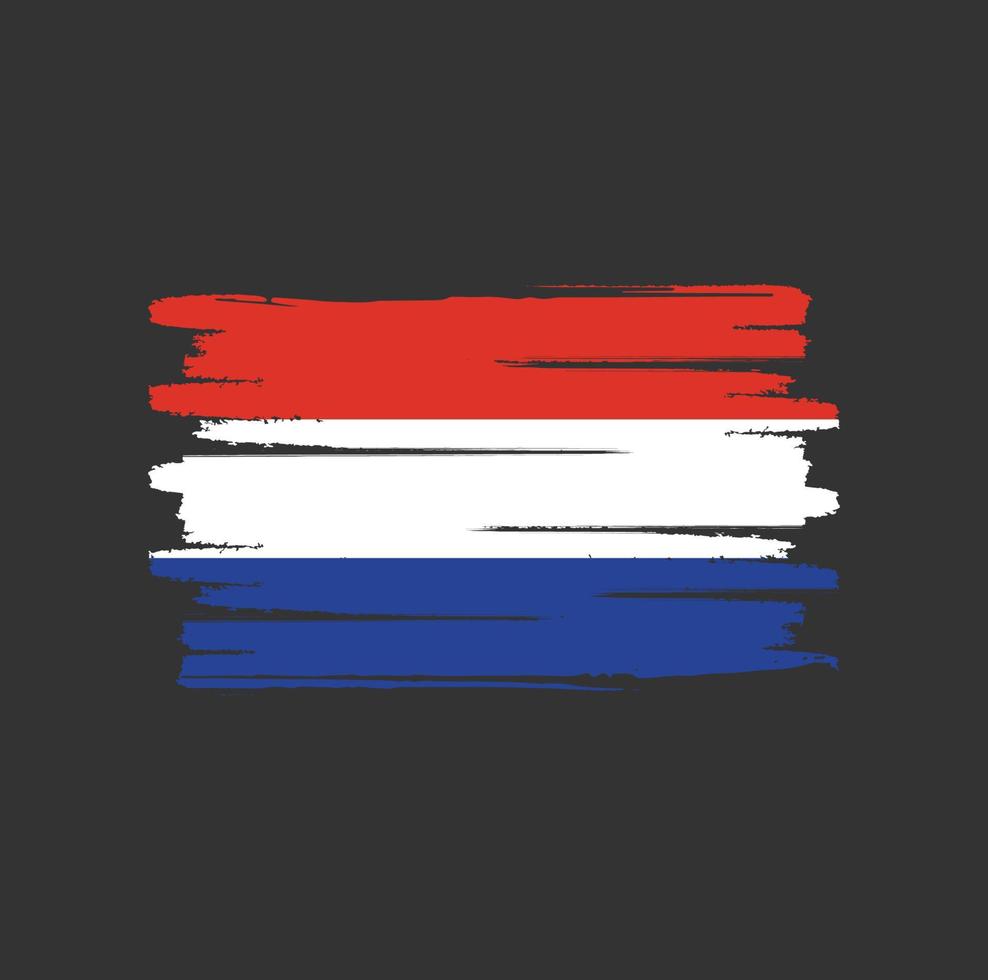 nederlandse vlag penseelstreken vector