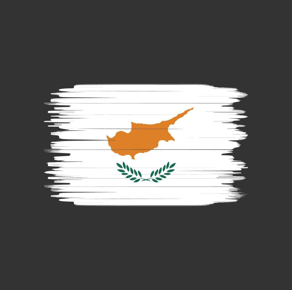 cyprus vlag penseelstreek. nationale vlag vector