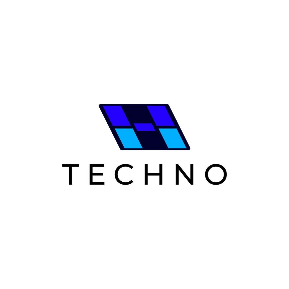 tech logo abstract plat h modern vector