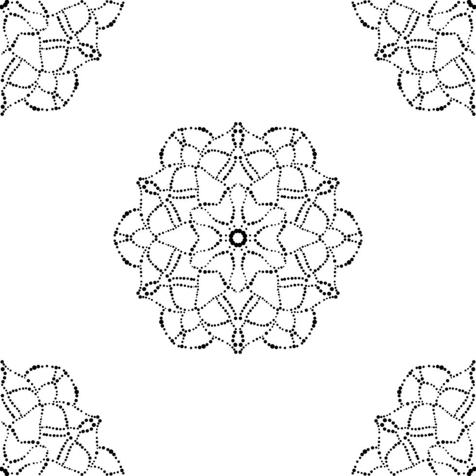 fantasie naadloos patroon met decoratieve mandala. abstracte ronde doodle bloem achtergrond. bloemen geometrische cirkel. vector