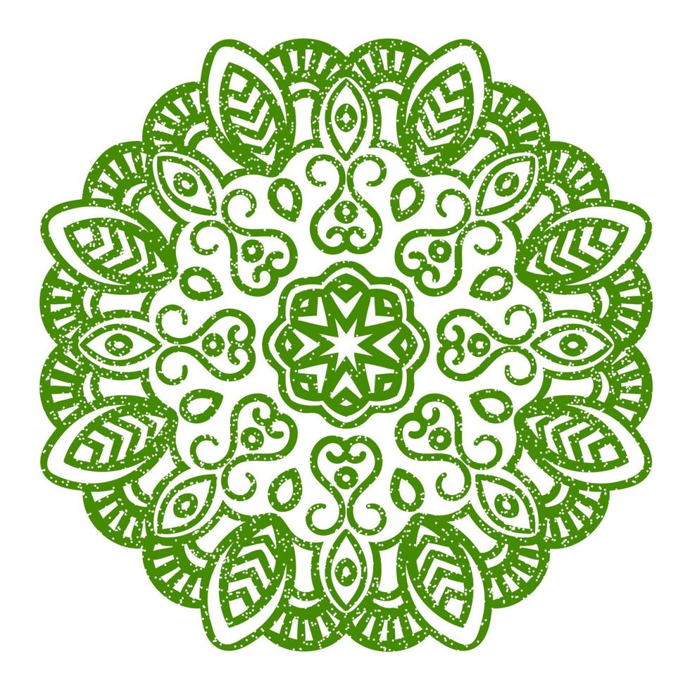 kleurrijke gradiënt bloem mandala. hand getekend decoratief element. sier ronde doodle bloemen element geïsoleerd op een witte achtergrond. vector