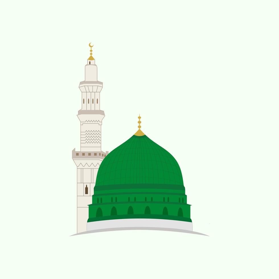 masjid nabawi in medina saoedi-arabië vector illustratie icon