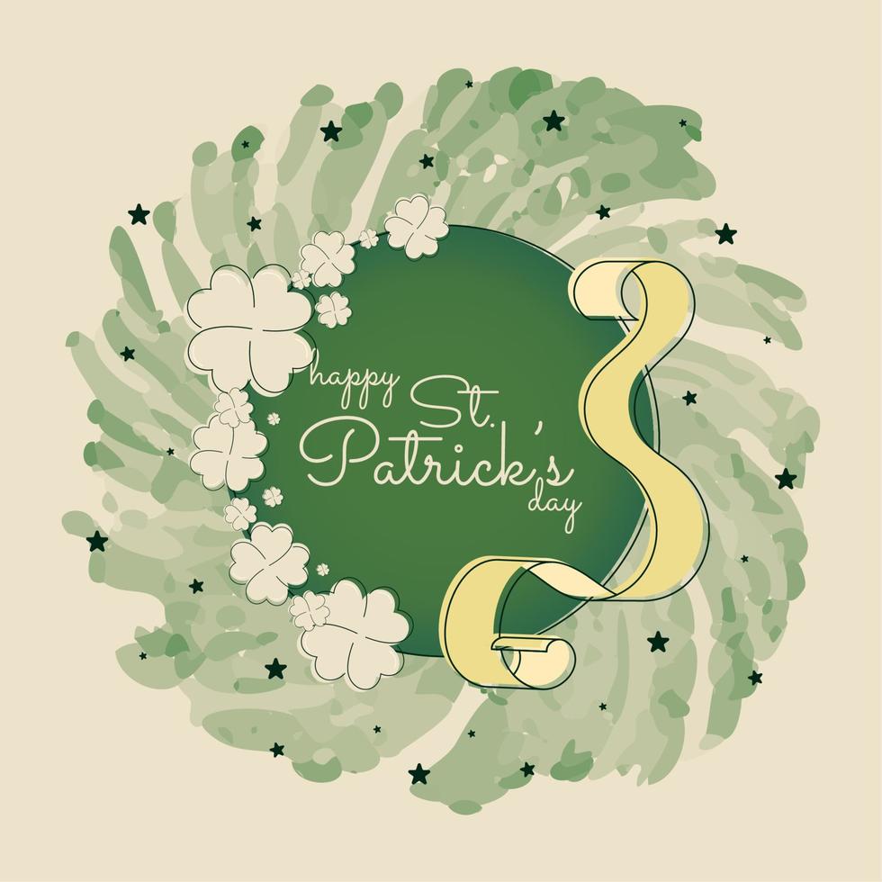 gelukkige st patricks dag label vector