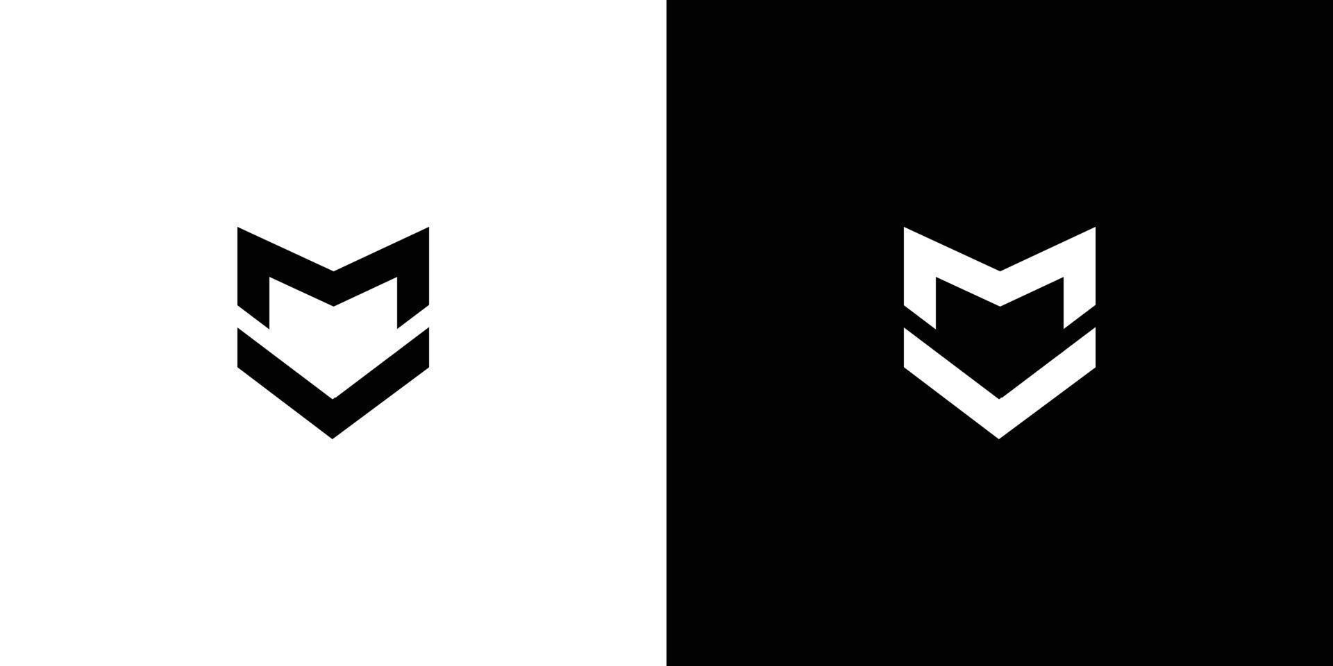 modern en elegant mv initialen logo-ontwerp vector