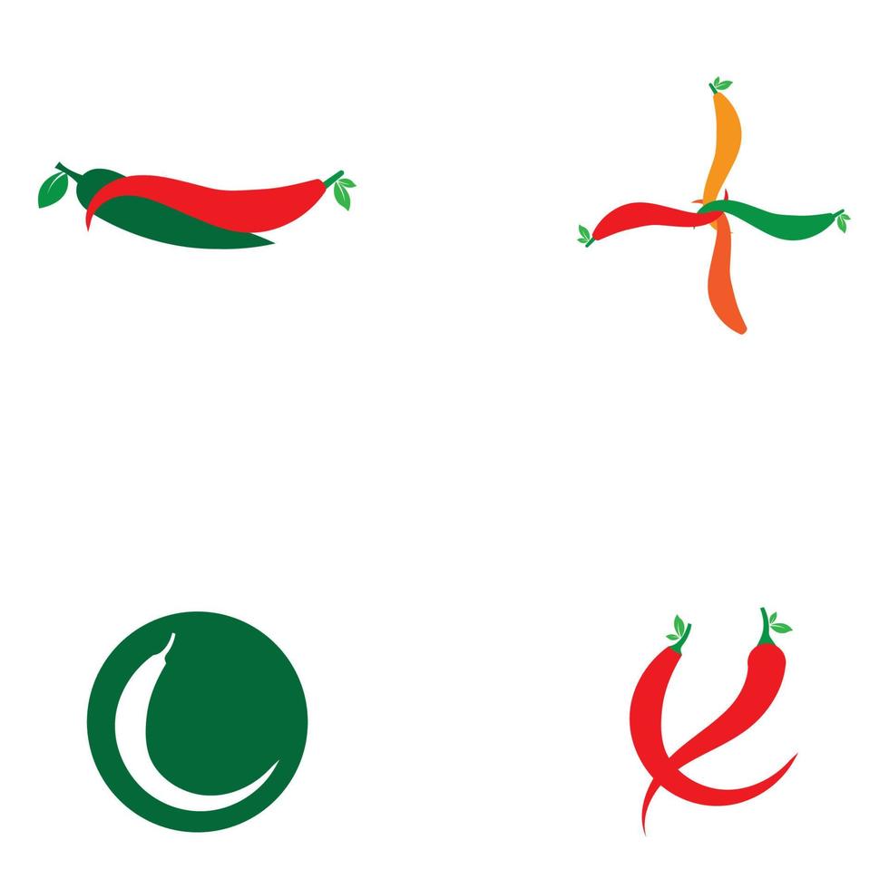 rode hete natuurlijke chili pictogram vectorillustratie vector