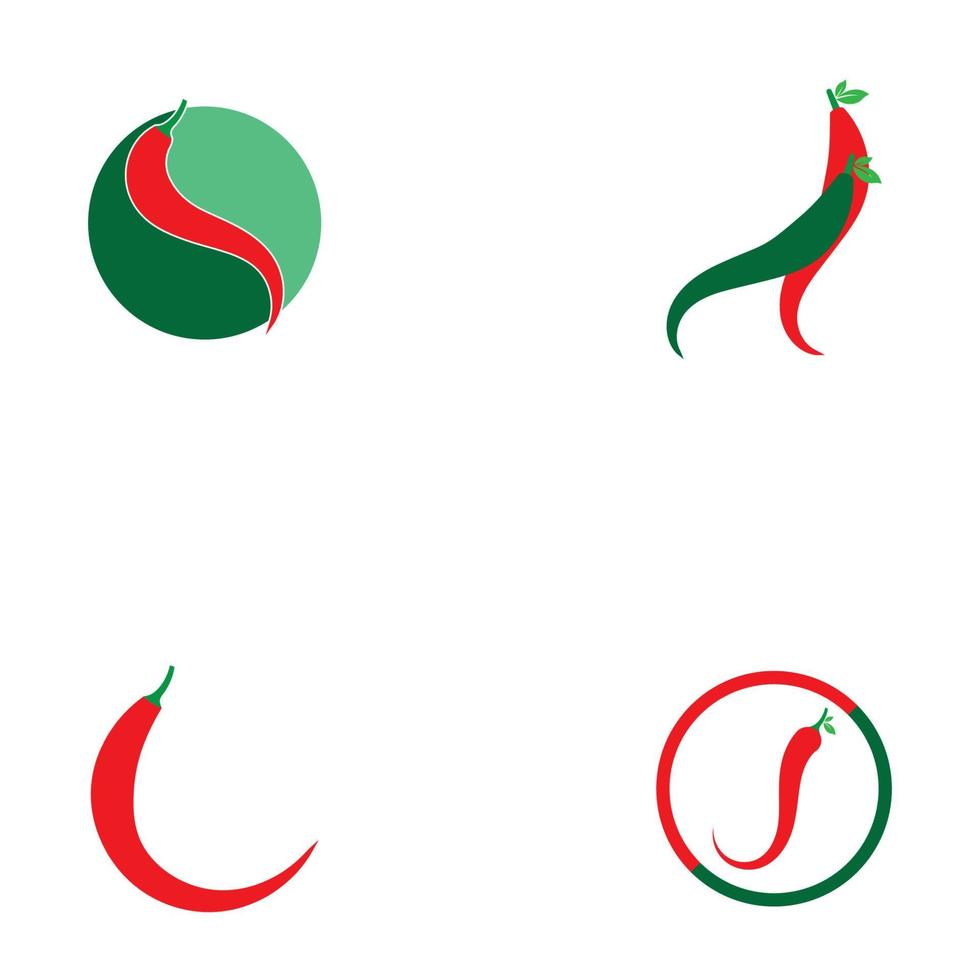 rode hete natuurlijke chili pictogram vectorillustratie vector