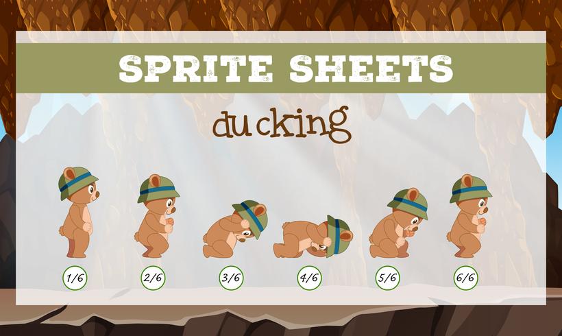 Sprite Sheet beer ducking vector