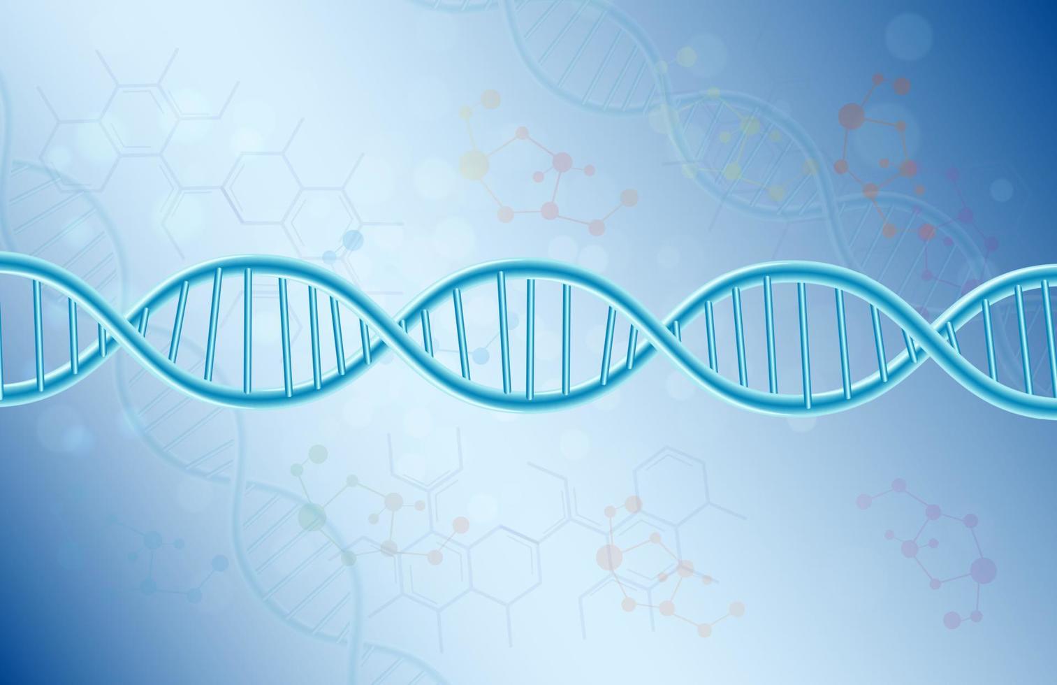 concept dna op blauwe background.vector vector