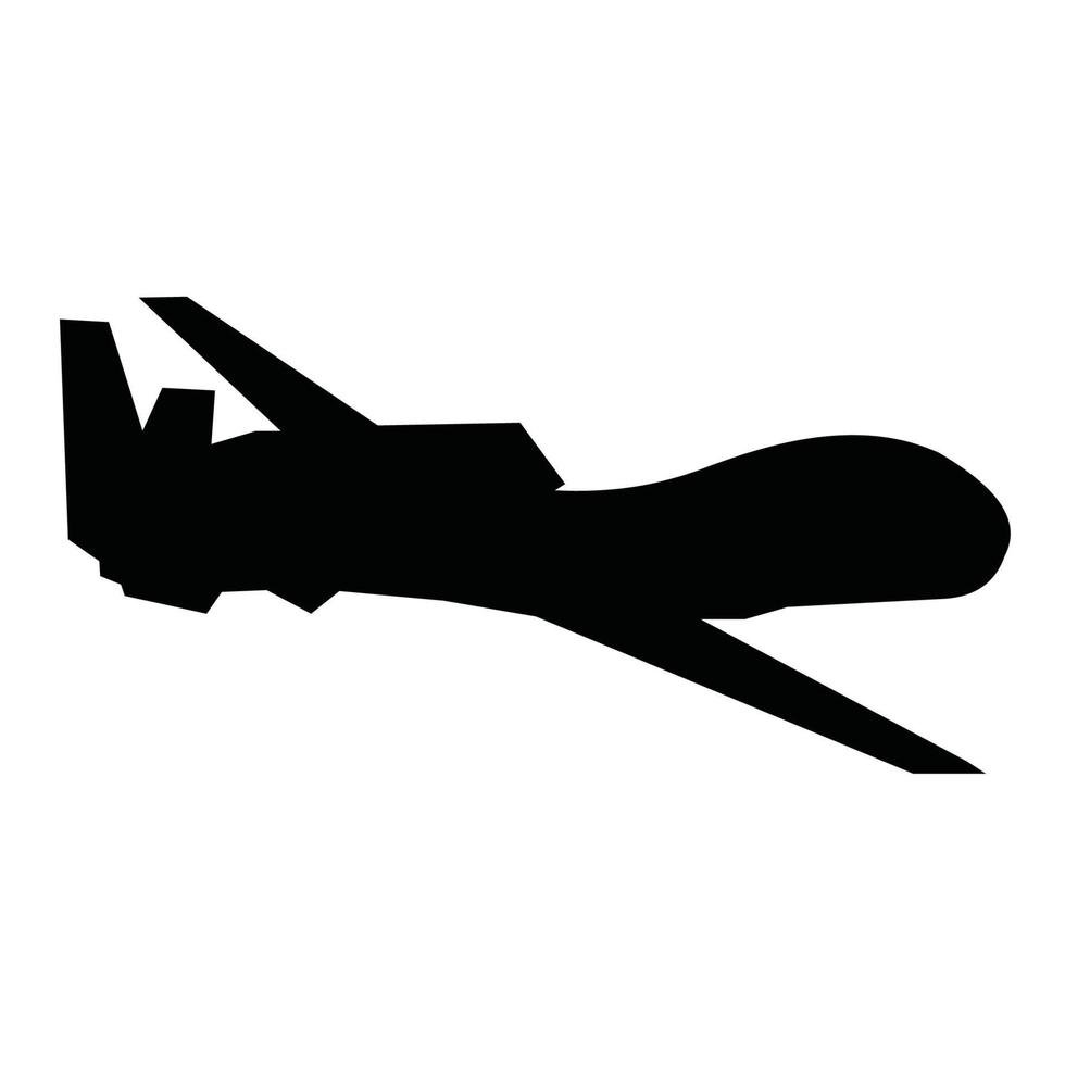 militaire drone silhouet vector